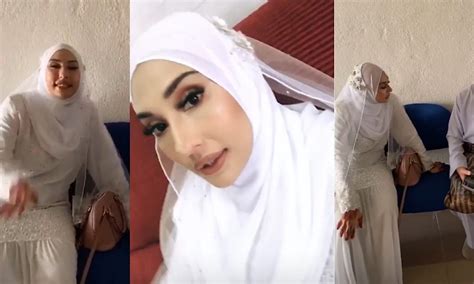 muat naik video berbusana pengantin zarina anjoulie selamat bernikah