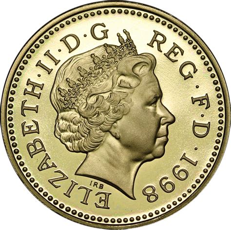 1 Pound Elizabeth Ii 4th Portrait Royal Arms United Kingdom