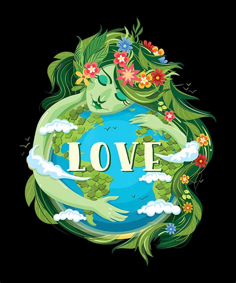 LOVE Mother Earth Day Save Our Planet Environment Digital Art By Shannon Nelson Art Fine Art