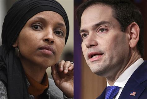 Marco Rubios Gotcha Tweet About Ilhan Omar Aid And Comfort To White