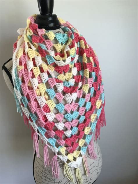 Free Crochet Granny Triangle Shawl Pattern Click Here For This Free Crochet Pattern Printable