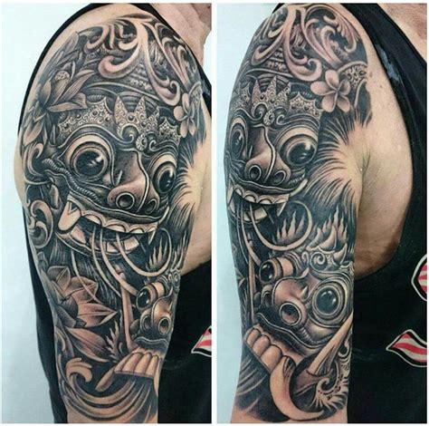 D'kodia laine sadar betapa tampak bodoh ketika gagal menentukan kiri dan kanan. Barong and rangda mask tattoo | Desain tato, Ide tato ...