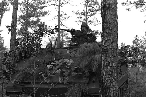 A South Carolina National Guardsman Sits In His M 113 Armored Personnel