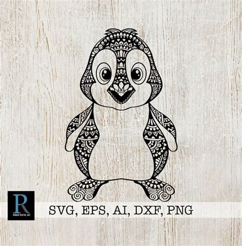 Download Zentangle Penguin SVG, Mandala Penguin SVG | Abstract ...
