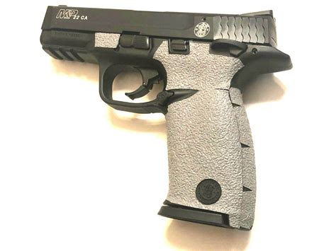 Handleit Gray Textured Rubber Gun Grip Enhancements For Smith And Wesson