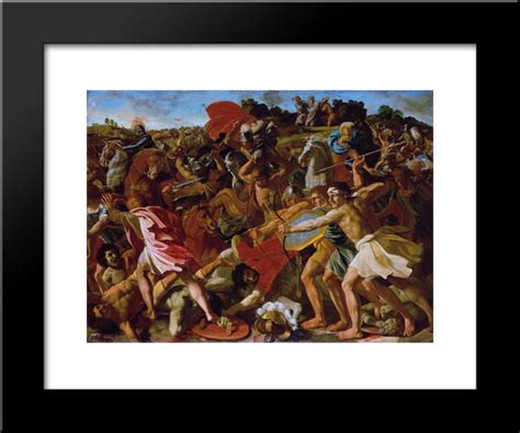 Victory Of Joshua Over The Amalekites 20x24 Framed Art Print By Poussin
