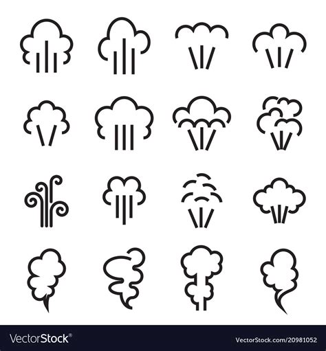 Steam Icons Isolated On A White Background Vector Image