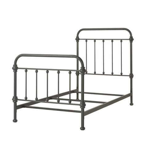 Antique Graceful Victorian Iron Metal Bed Frost Grey Twin Twin Size Iron Metal Bed Gray