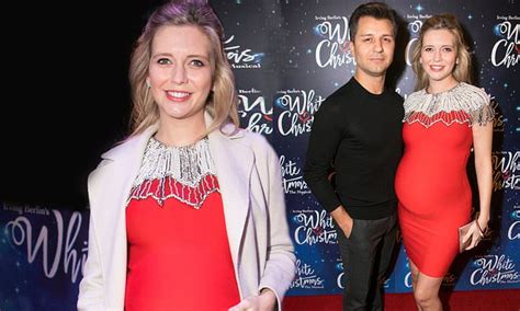Pregnant Rachel Riley Appears At White Christmas Press Night Daily