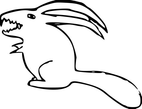 Hare Clip Art Snowshoe Hare Outline Png Download Full Size