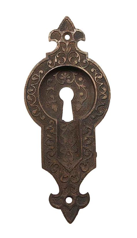 Antique Bronze Keyhole Ornate Pocket Door Pull Olde Good Things
