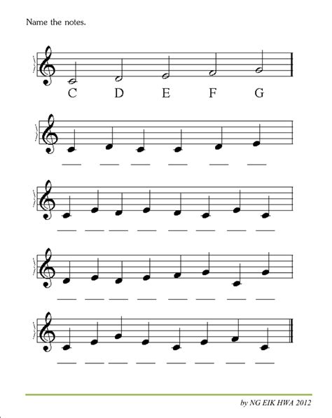 Free Music Theory Worksheets For Kids