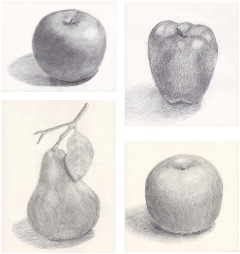 You can do them with little to no previous drawing techniques: The Rolling Artroom: Apple and Pear Drawings - 2nd semester