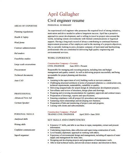 We have excellent tips that will help you stand out from your competition. Curriculum Vitae Samples Civil Engineers - Civil Engineer CV