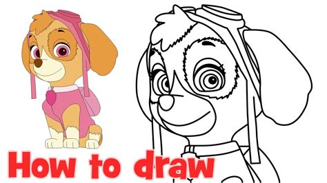 How To Draw Sylvia From Paw Patrol Printable Step By Step Drawing Sheet
