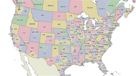 Area Code Mapping With Maptitude Area Codes Map Coding Ruby Printable Map