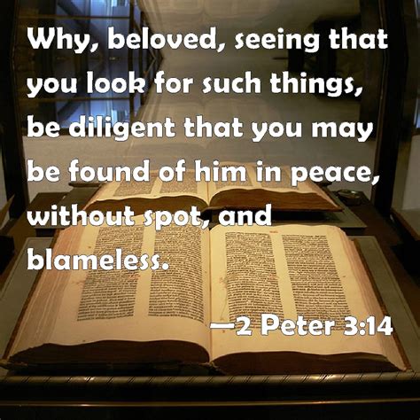 We did not find results for: 2 Peter 3:14 Why, beloved, seeing that you look for such ...