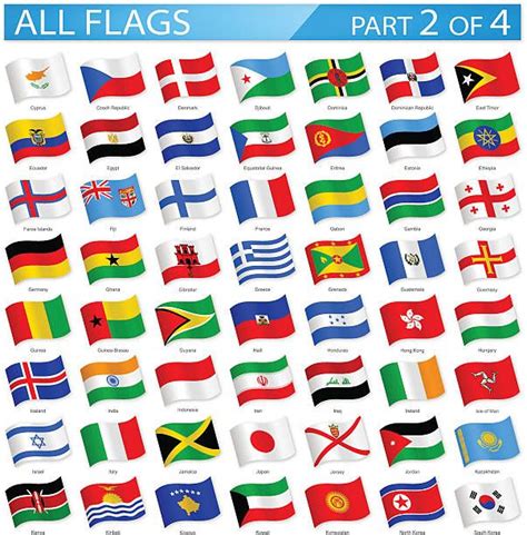 The Flags Of All Countries Are Shown In This Poster