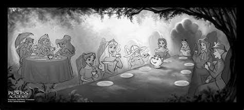 Princess Academy Tea Party 2 By David Kawena Disney Art Princess