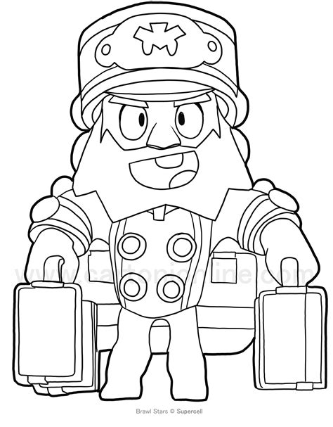 Pop It Leon Brawl Stars Coloring Pages Free Printable Coloring Pages