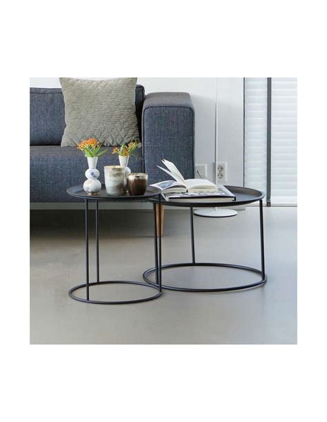 Woood Ivar Black Metal Side Table With Tray Accessories For The Home