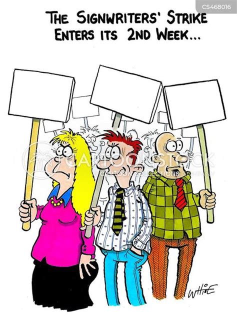 Workers On Strike Cartoon