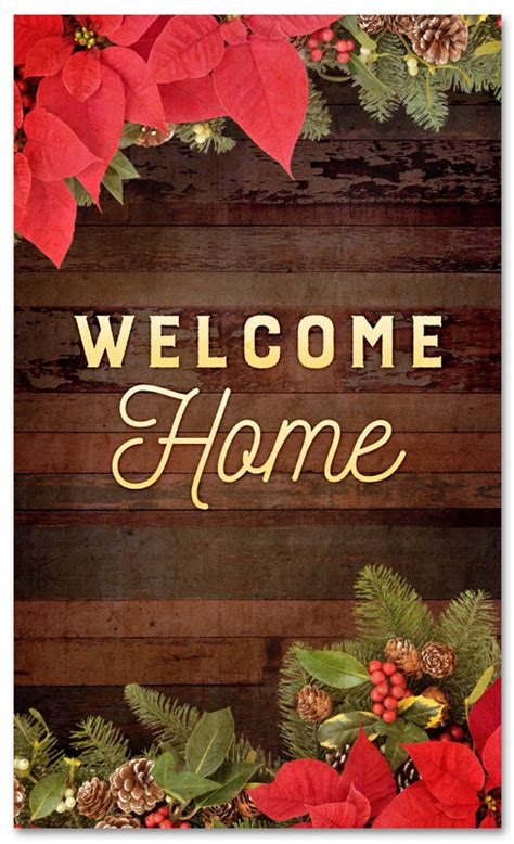 Welcome Home Garland Christmas Nxm193 Xw Church Banners Com