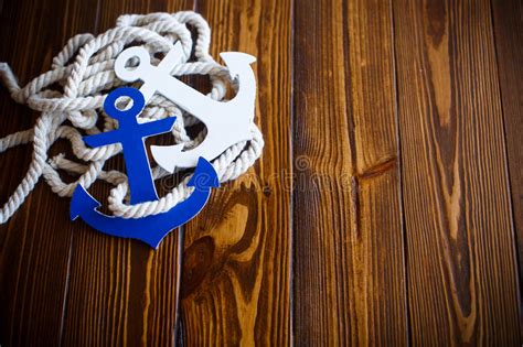 Wooden Decorative Anchor Stock Photo Image Of Holiday 90409754