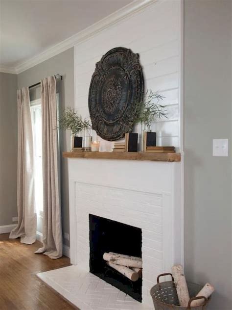 40 Elegant Fireplace Makeover For Farmhouse Home Decor 12 White