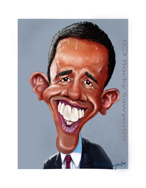 Sawyer Illustration Inc Caricature And Cartoon Art Studio Barack Obama