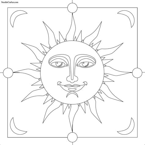 Free: Sun embroidery pattern - Quilting