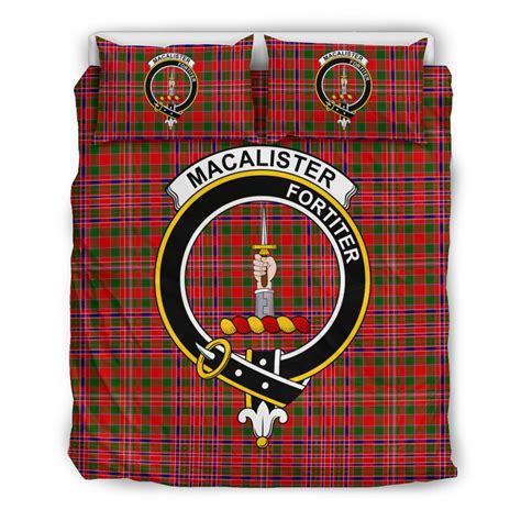 Tartan Macalister Bedding Set Clan Crest Twin Queen And King Size