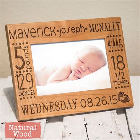 Personalized Baby Picture Frame Birth Announcement Frame Etsy Baby