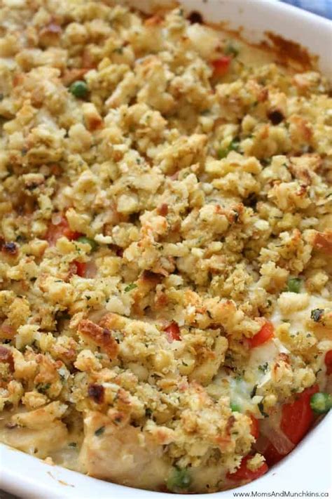 Pour mixture into one of the pie crusts. Chicken Pot Pie with Stuffing Crust - Moms & Munchkins ...