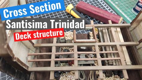 Santisima Trinidad Cross Section Part Deck Structure Weathered