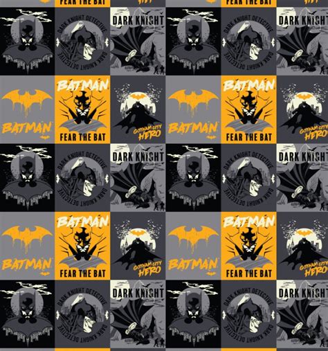 Batman Poster Collage 100 Cotton Fabric Craftsfabrics