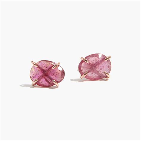 melissa-joy-manning-prong-set-stud-earrings-stud-earrings,-pink-sapphire-stud-earrings,-earrings