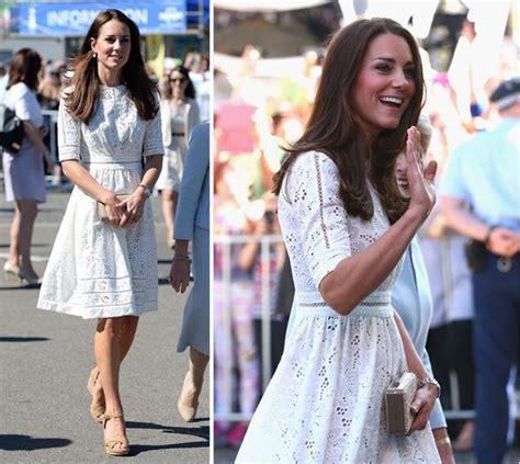 Kate Middleton White Dress The Duchess Stuns In £275 White Eyelet