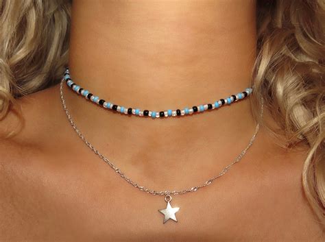 Outer Banks Bead Choker Necklace Etsy