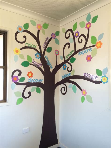 Tree Wall Art I Painted In A Classroom Paint The Trunk And Branches On