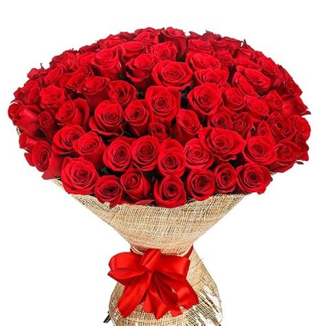 100 Red Roses In Bouquet Send To Philippinesroses Bouquet To Philippines