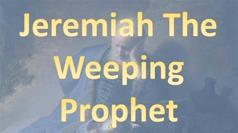 Jeremiah The Weeping Prophet Dr Ralph Yankee Arnold Bbn Youtube
