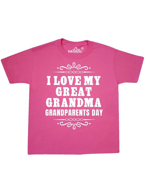 Grandparents Day I Love My Great Grandma Youth T Shirt
