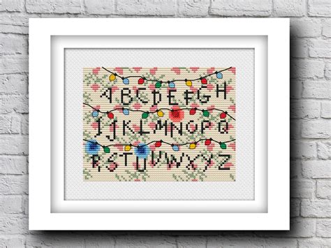 Stranger Things Counted Cross Stitch Pattern Pdf Alphabet Etsy