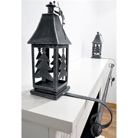 Metal Stocking Holder With Lanterns For Multiple Stockings