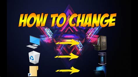 Select the file or folder whose icon you want to replace, then choose file > get info. How to change My pc, Recycle bin, Folder icon windows 10 ...