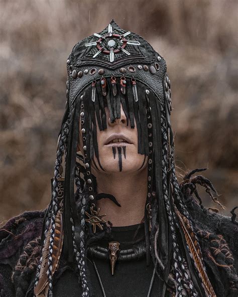 Goddess Mokosh Shaman Headdress Pagan Ritual Unisex Face Etsy