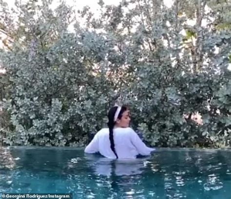 Georgina Rodríguez Puts On A Cheeky Display In The Pool After Jet Ski Ride On Dubai Holiday