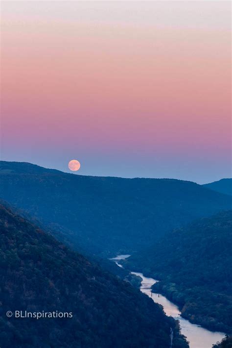 Full Moon Over New River Gorge Blinspirations