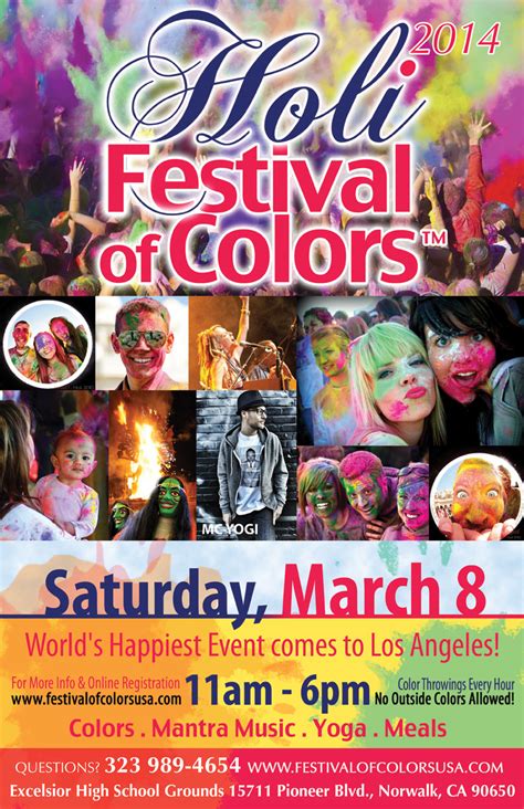 Holi 2014 Festival La Festival Of Colors Usa Celebration